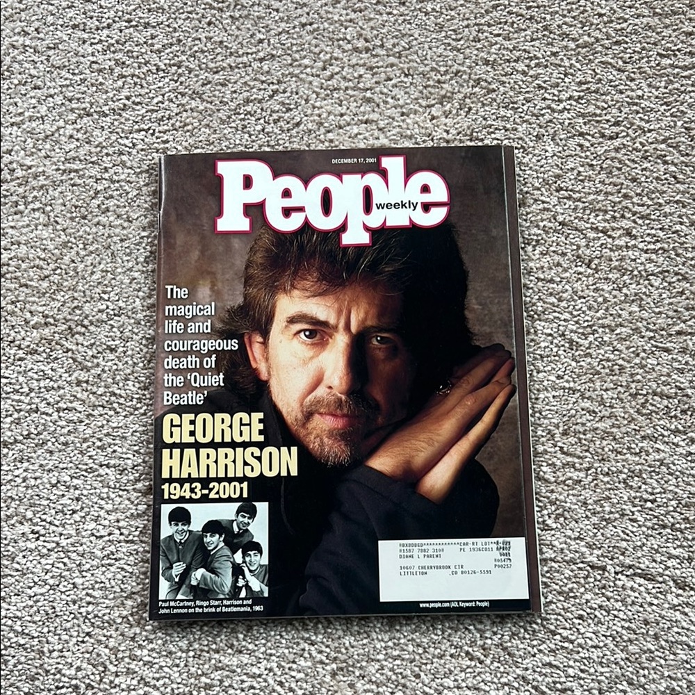 People Magazine Featuring George Harrison Dated December 17, 2001